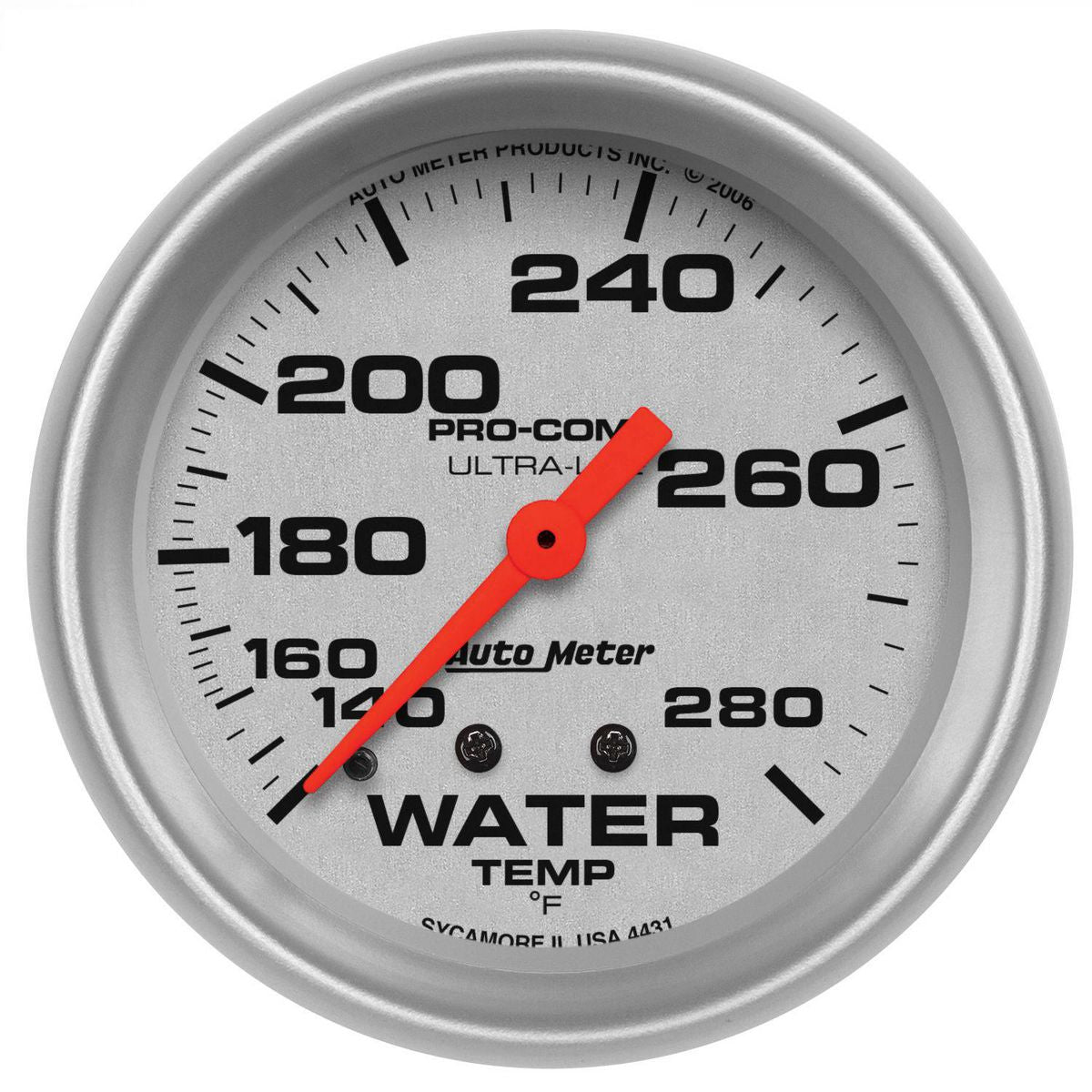 Autometer Ultra-Lite 2-5/8in Water Temp Gauge 140-280F Mechanical AU4431