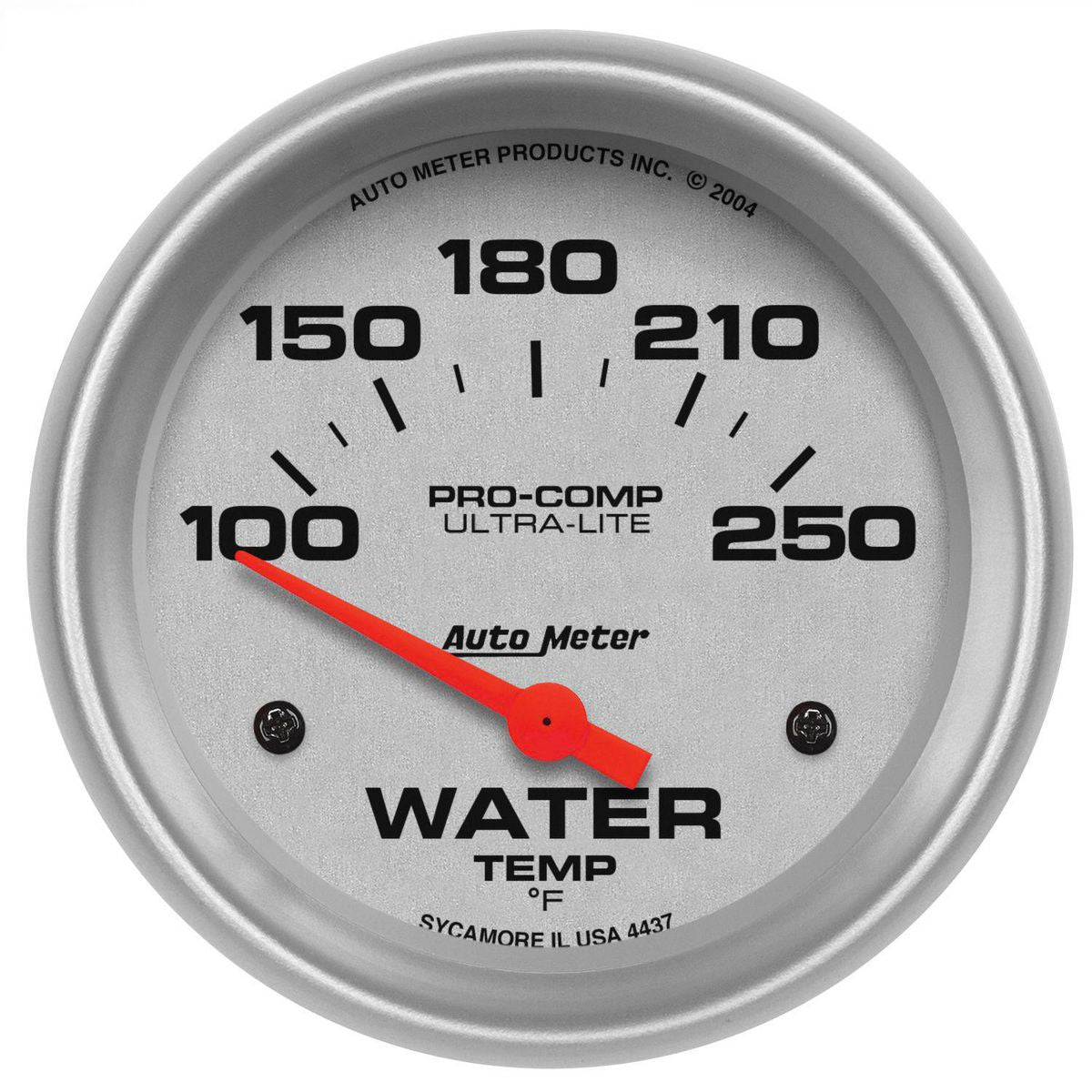 Autometer Ultra-Lite 2-5/8in Water Temp Guage 100-250F Short Sweep Electric AU4437