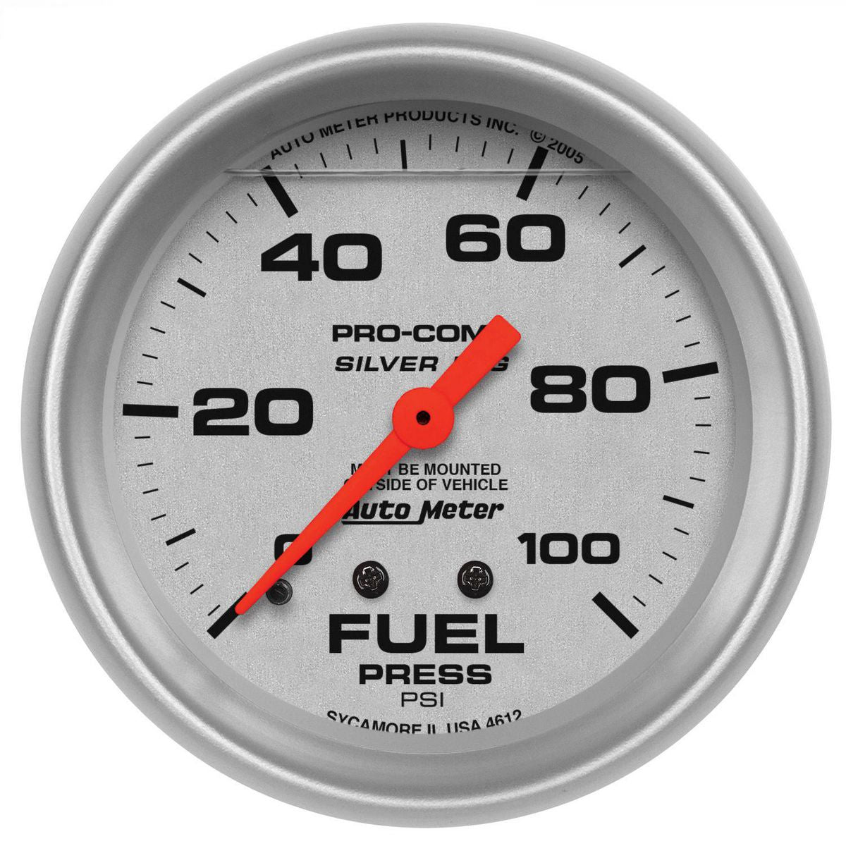 Autometer Ultra-Lite 2-5/8in Fuel Pressure Gauge 0-100 PSI Mechanical Liquid Filled AU4612