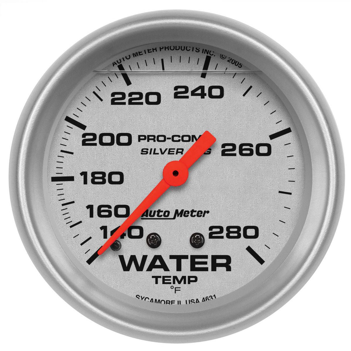 Autometer Ultra-Lite 2-5/8in Water Temp Gauge 140-280F Mechanical Liquid Filled AU4631