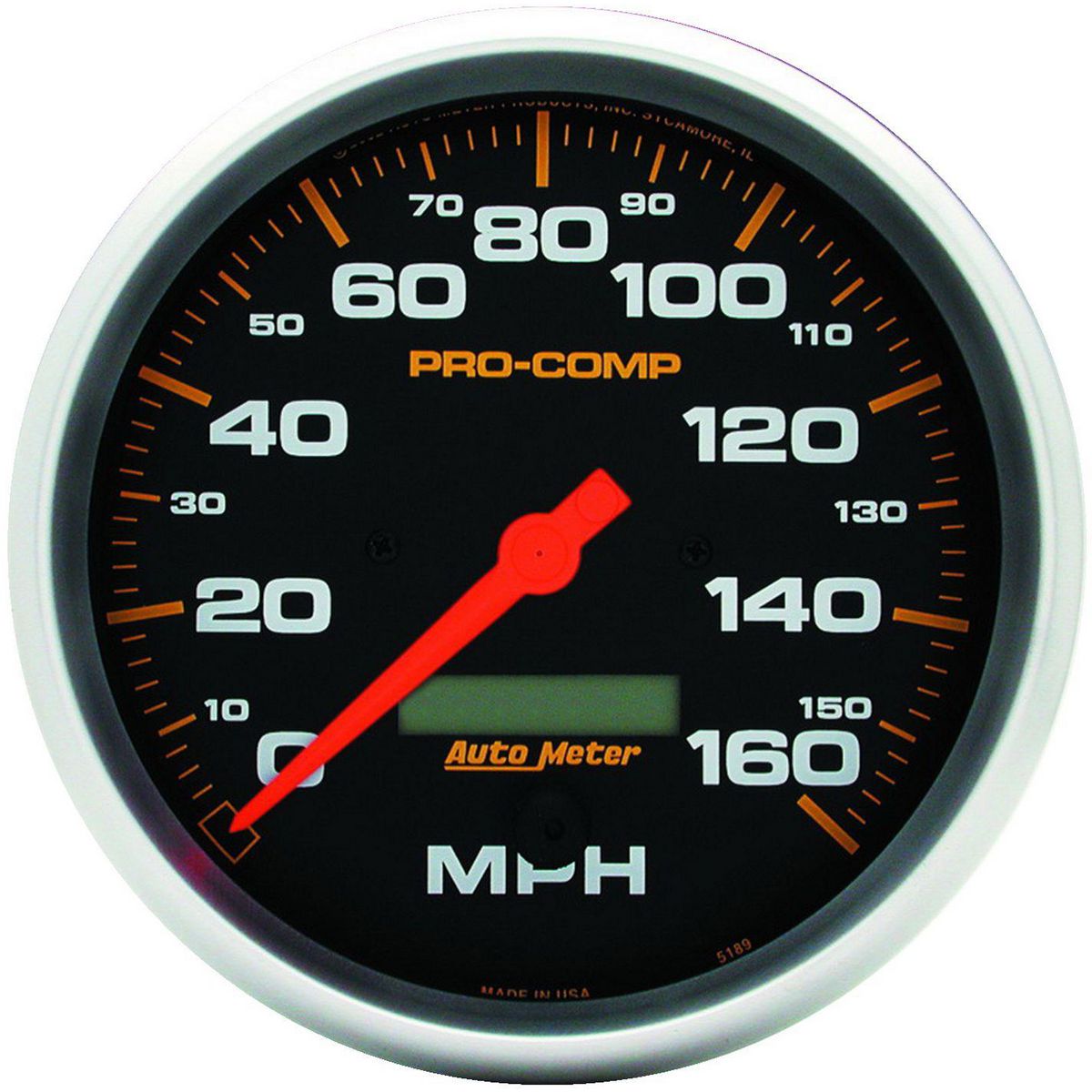 Autometer Pro-Comp 5in Speedo Gauge 160MPH Electric Programmable AU5189