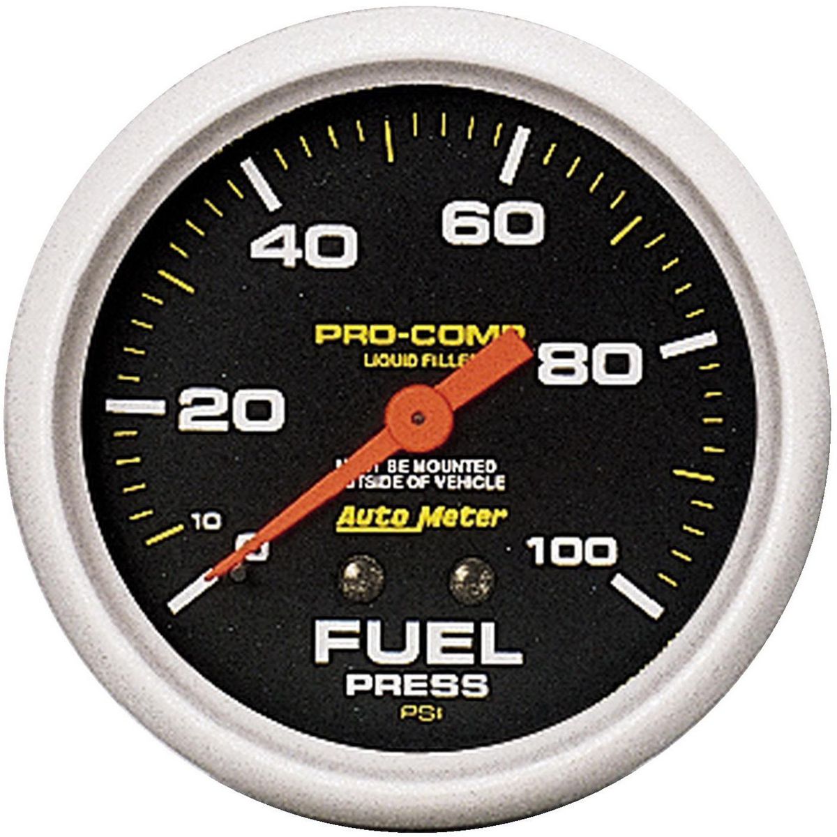 Autometer Pro-Comp 2-5/8in Fuel Pressure Gauge 0-100 PSI Liquid Filled Mechanical AU5412
