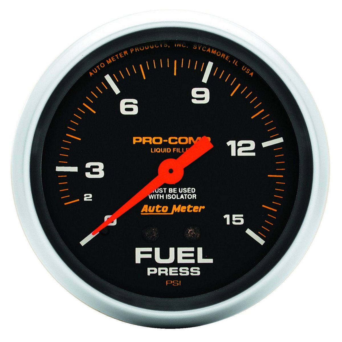 Autometer Pro-Comp 2-5/8in Fuel Level Gauge 73-10 Ohms Short Sweep Electric AU5416