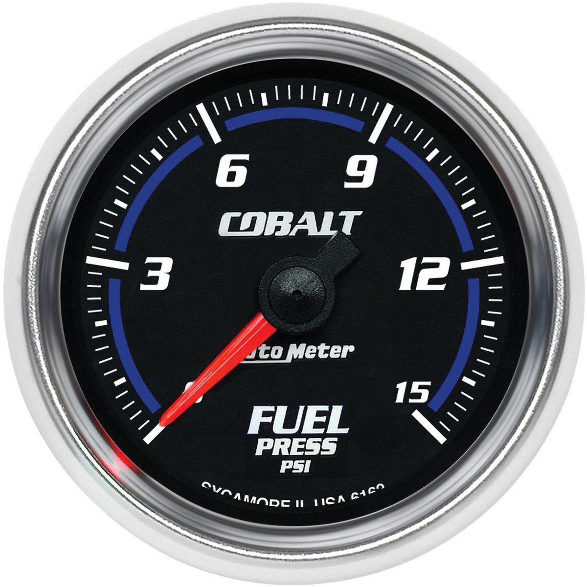 Autometer Cobalt 2-1/16in Fuel Pressure Gauge 0-15 PSI Full Sweep Electric AU6162
