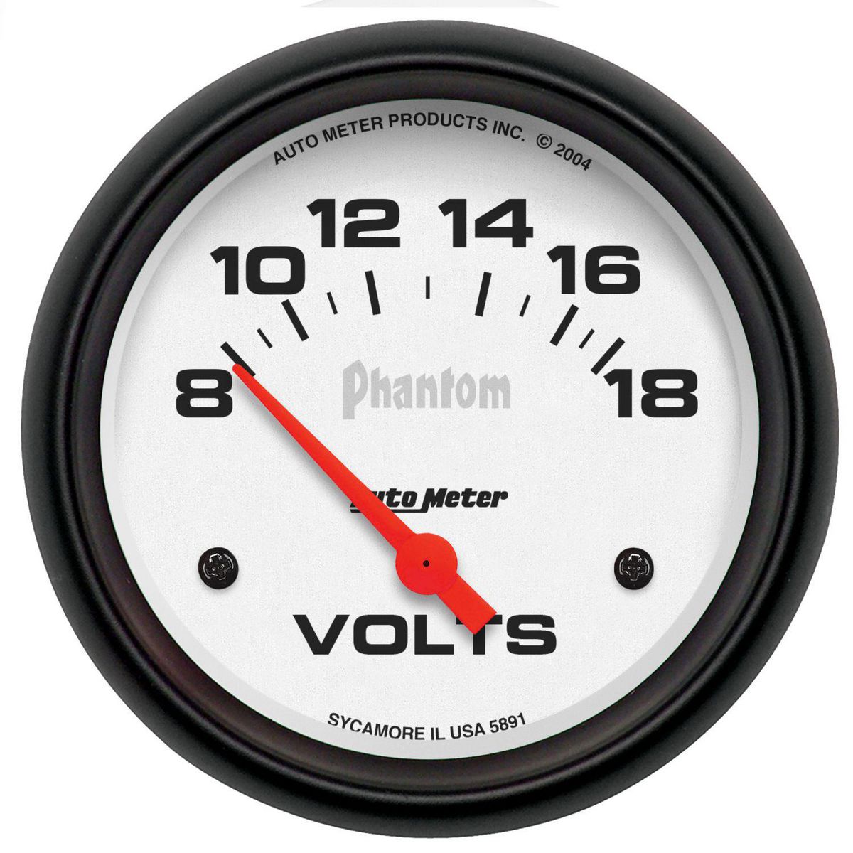 Autometer Phantom 2-5/8in Voltmeter 0-18V Short Sweep Electric AU5891