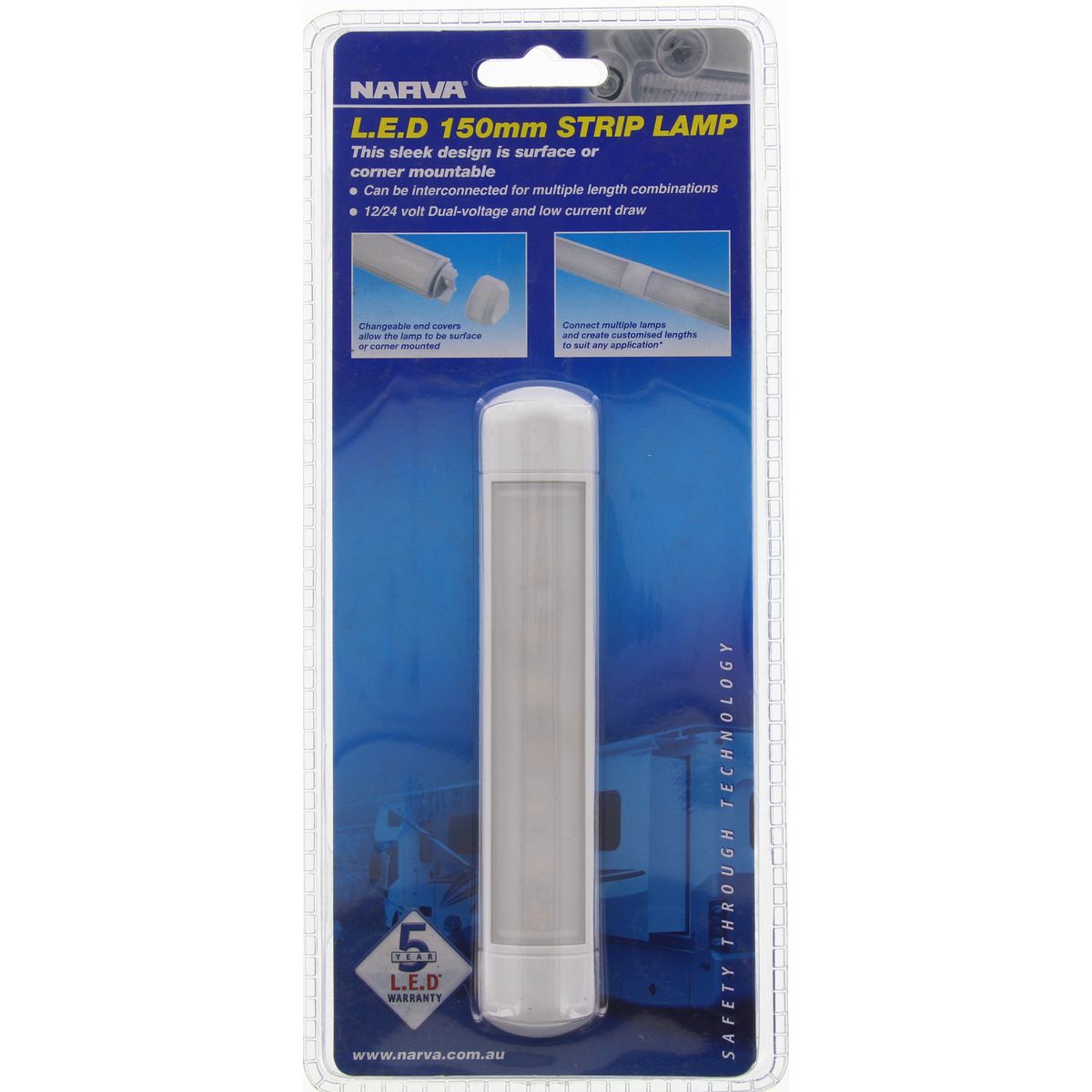 Narva LED Strip Lamp White 150mm 12-24V 87524BL