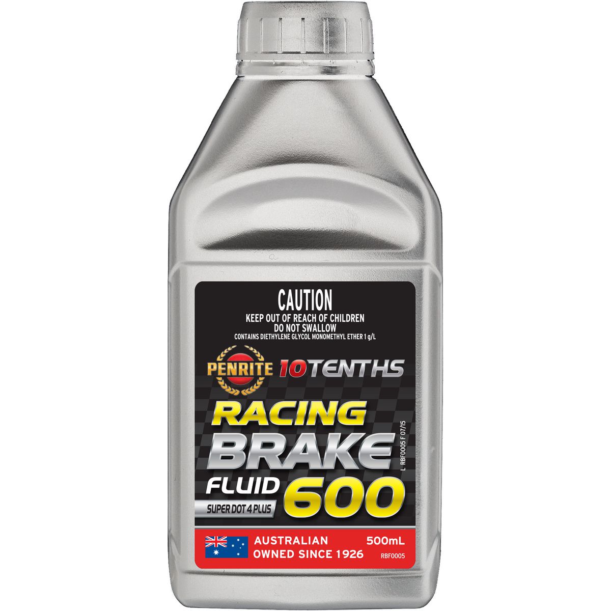 Penrite 10 Tenths Racing Brake Fluid Dot 4 500ml RBF0005