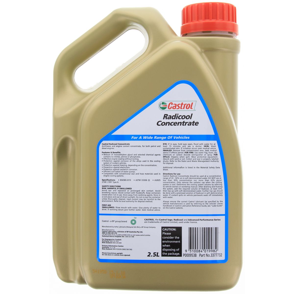 Castrol RADICOOL Concentrate Engine Coolant 2.5L 3377732