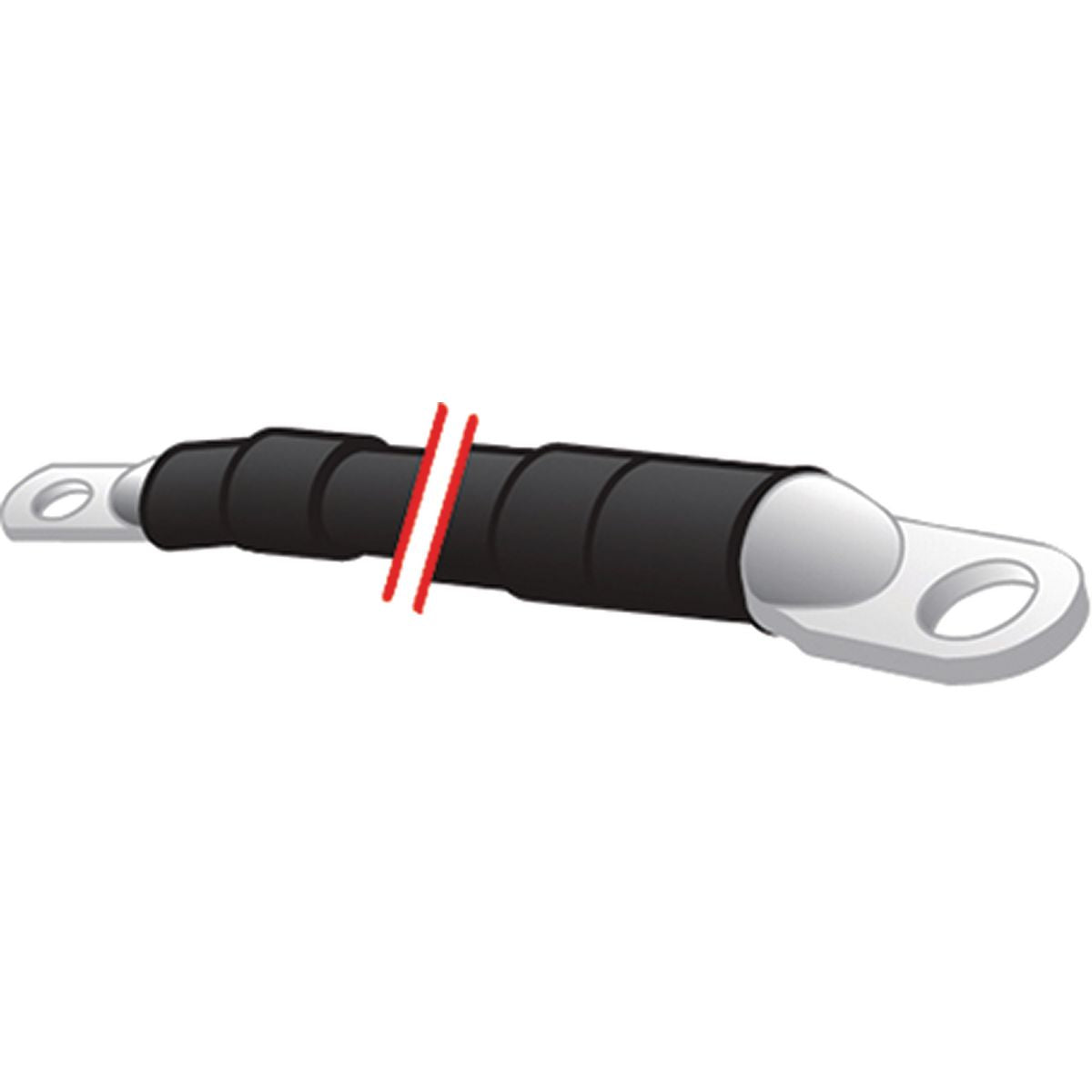 OEX 2 B&S Battery Lead, Stud To Stud, Length - 230mm, Stud Hole - 10mm ACX1059
