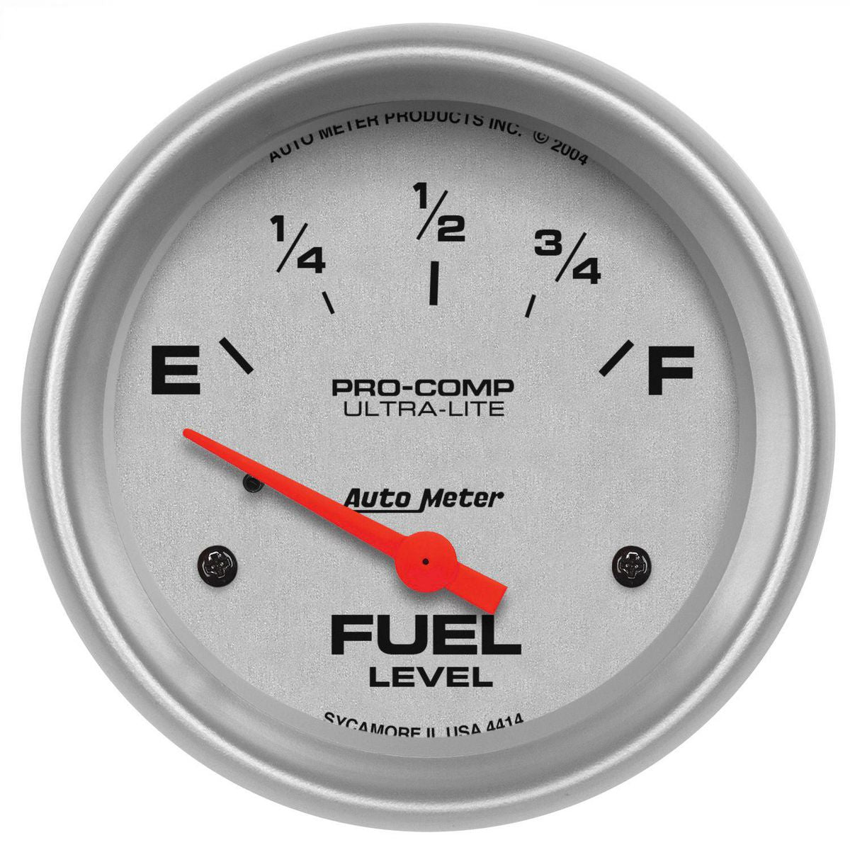 Autometer Ultra-Lite 2-5/8in Fuel Level Gauge 0-90 Ohm Short Sweep Electric AU4414