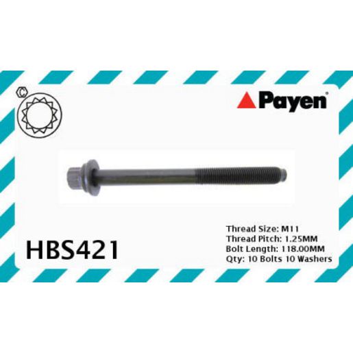 Payen Cylinder Head Bolt Set HBS421