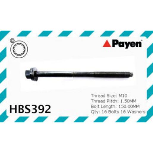 Payen Bolt Set-Cylinder Head HBS392