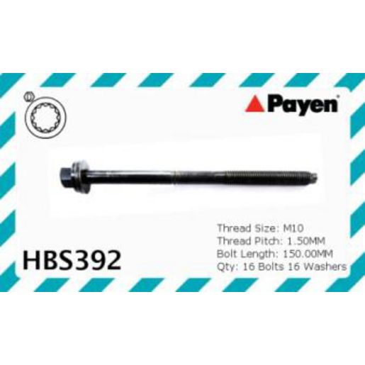 Payen Bolt Set-Cylinder Head HBS392