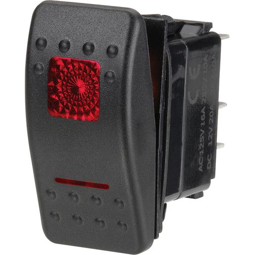 Narva Switch Rocker Illuminated On Off Red 63125BL