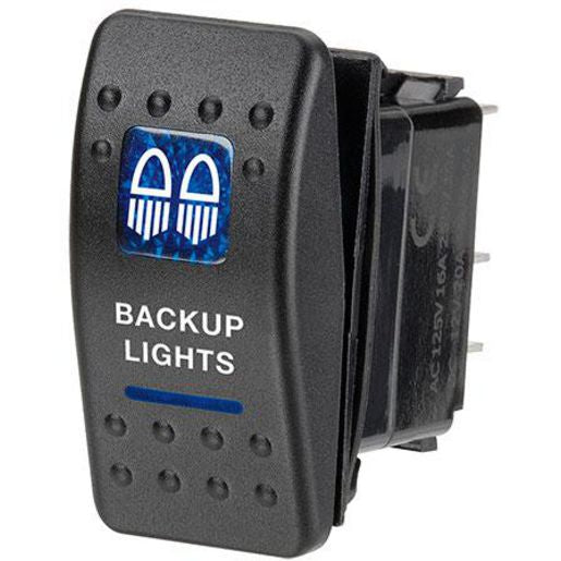 Narva Switch Rocker Illuminated On Off Blue 63142BL