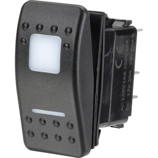 Narva Switch Momentary Rocker Illuminated 12/24V Red On Off 63164BL
