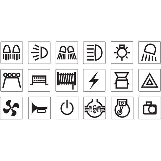 Narva 4WD Sticker Set Black (50Pk) 63176BL