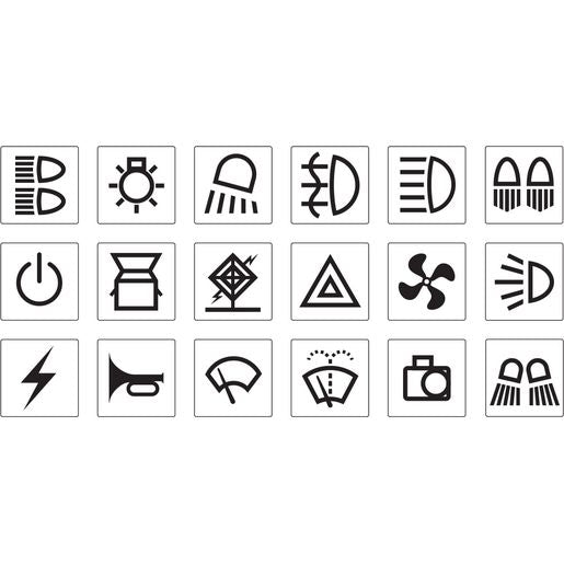 Narva Transport Sticker Set Black (50Pk) 63177BL