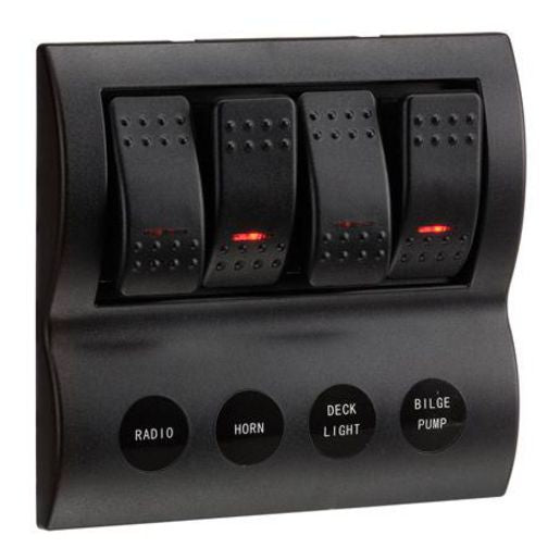 Narva Switch Panel With Fuse Protection 4 Way 63190