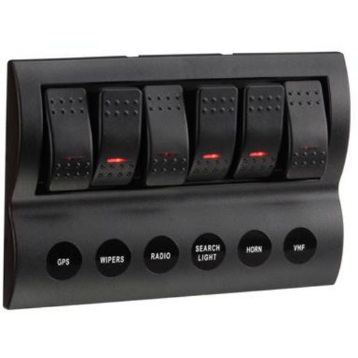 Narva Switch Panel With Fuse Protection 6 Way 63193