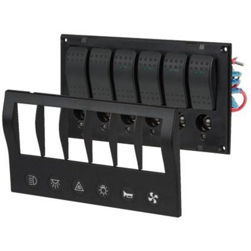 Narva Switch Panel 6 Way With Circuit Breaker 63194