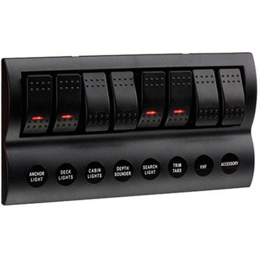 Narva Switch Panel With Fuse Protection 8 Way 63196
