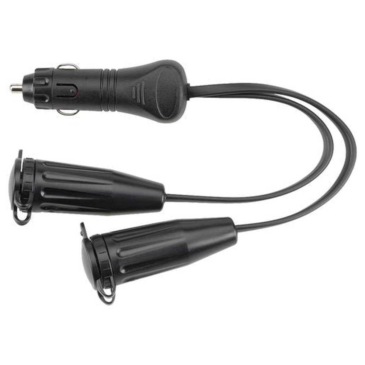 Narva Heavy Duty Adaptor with Cigarette Lighter Plug to Twin Merit Sockets 150mm 81035BL