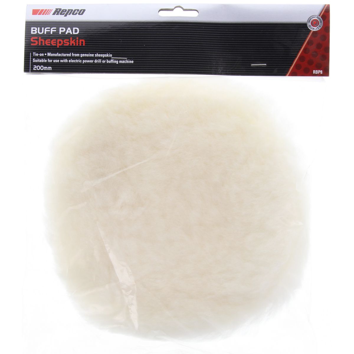 Eclipse Sheepskin Buffing Pad 200mm (8In) RBP8