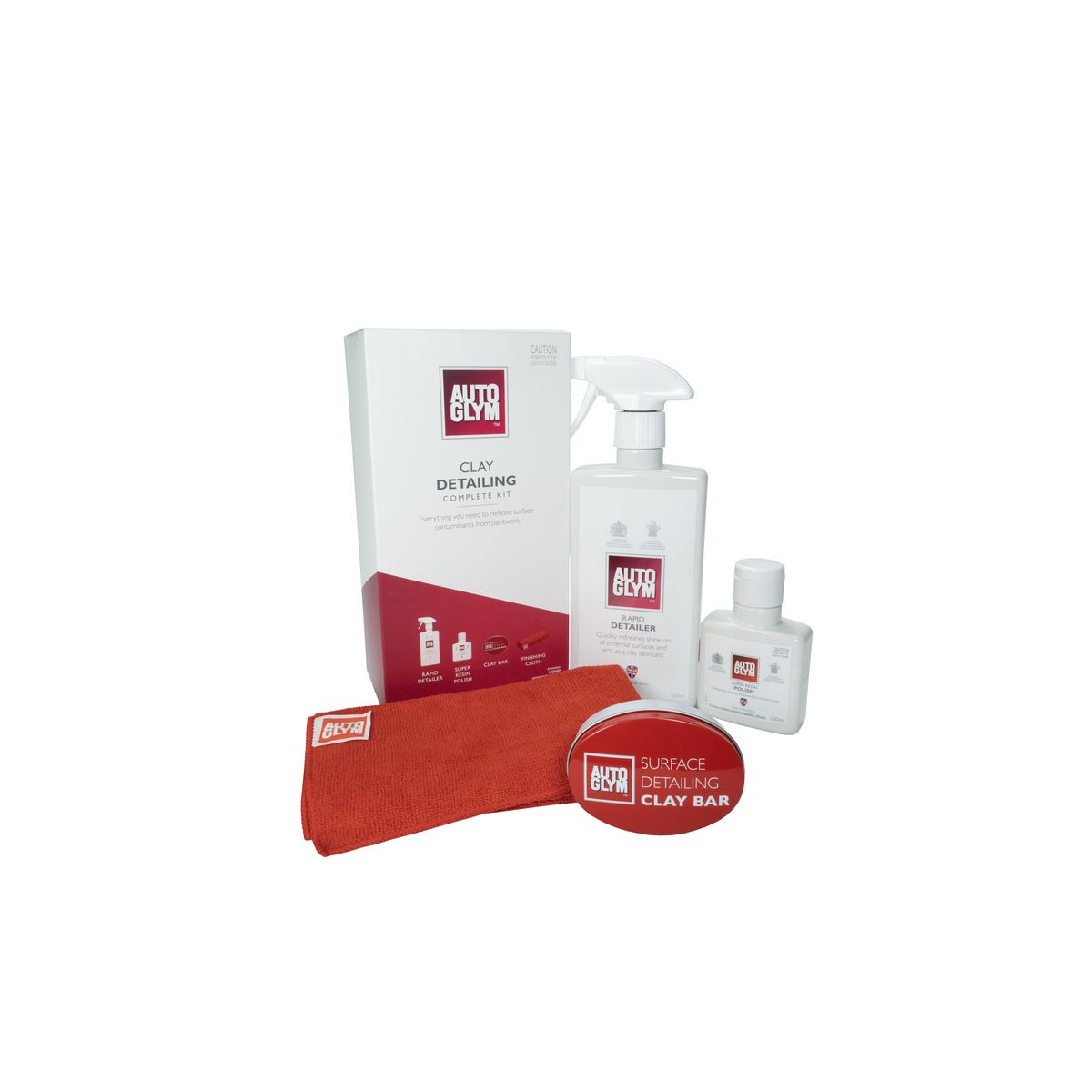 Autoglym Surface Detailing Clay 4Pc Kit AURCBKIT AURCBKIT