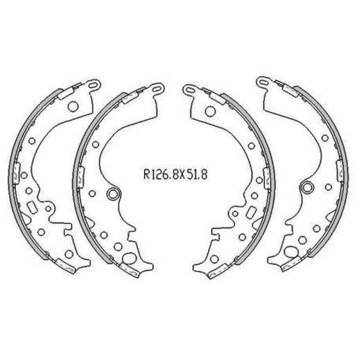 RDA Brake Shoe Set Rear R1996