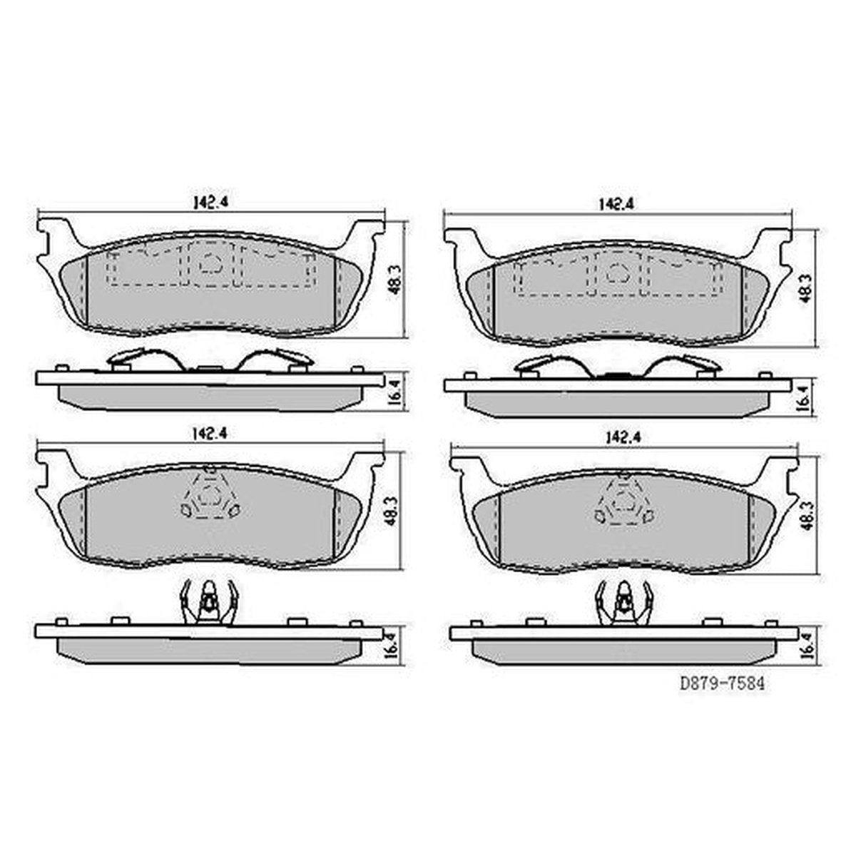 RDA GP Max Brake Pad Set Rear RDB1957