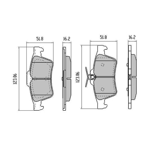 RDA GP Max Brake Pad Set Rear RDB1959