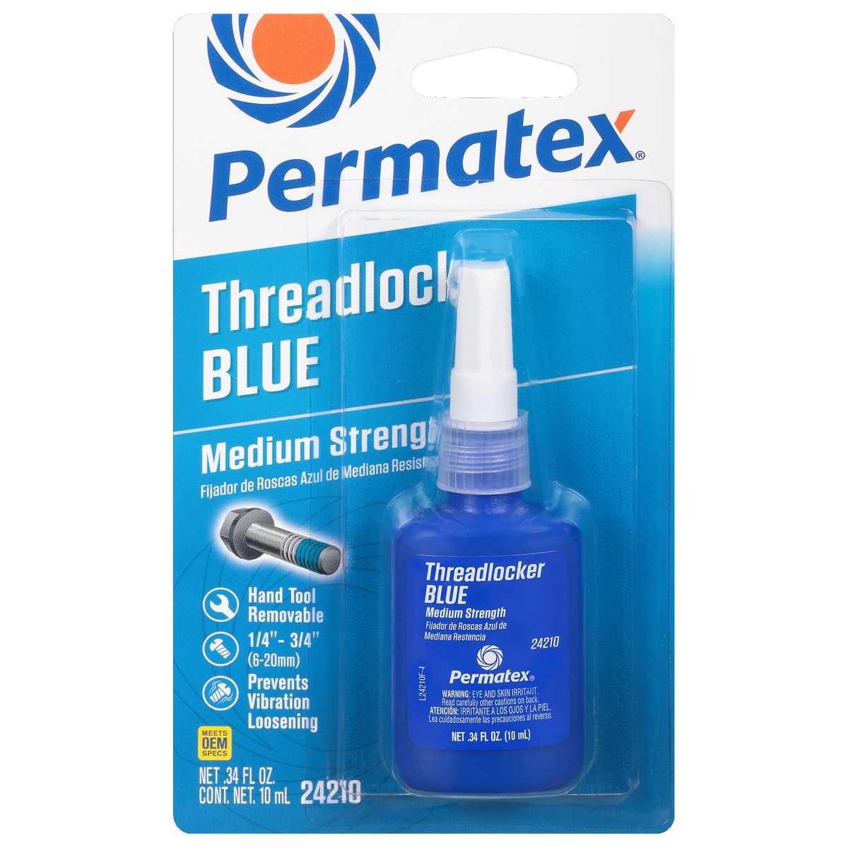 Permatex Threadlocker Blue Medium Strength 10ml