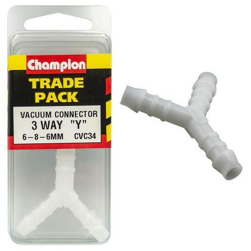 Champion Fasteners Hose Fitting Reducing Y Piece 6 - 8 - 6mm CVC34