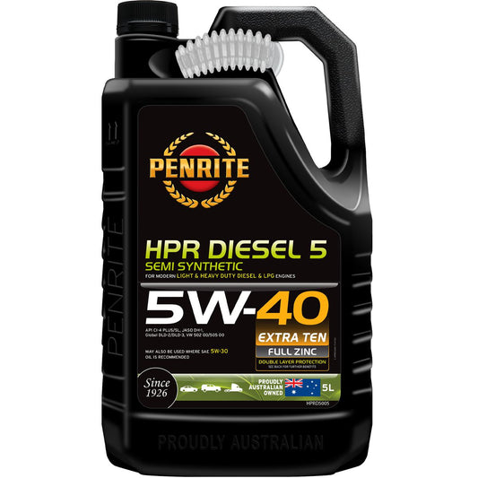 Penrite HPR Diesel 5 SAE 5W-40 Engine Oil 5L