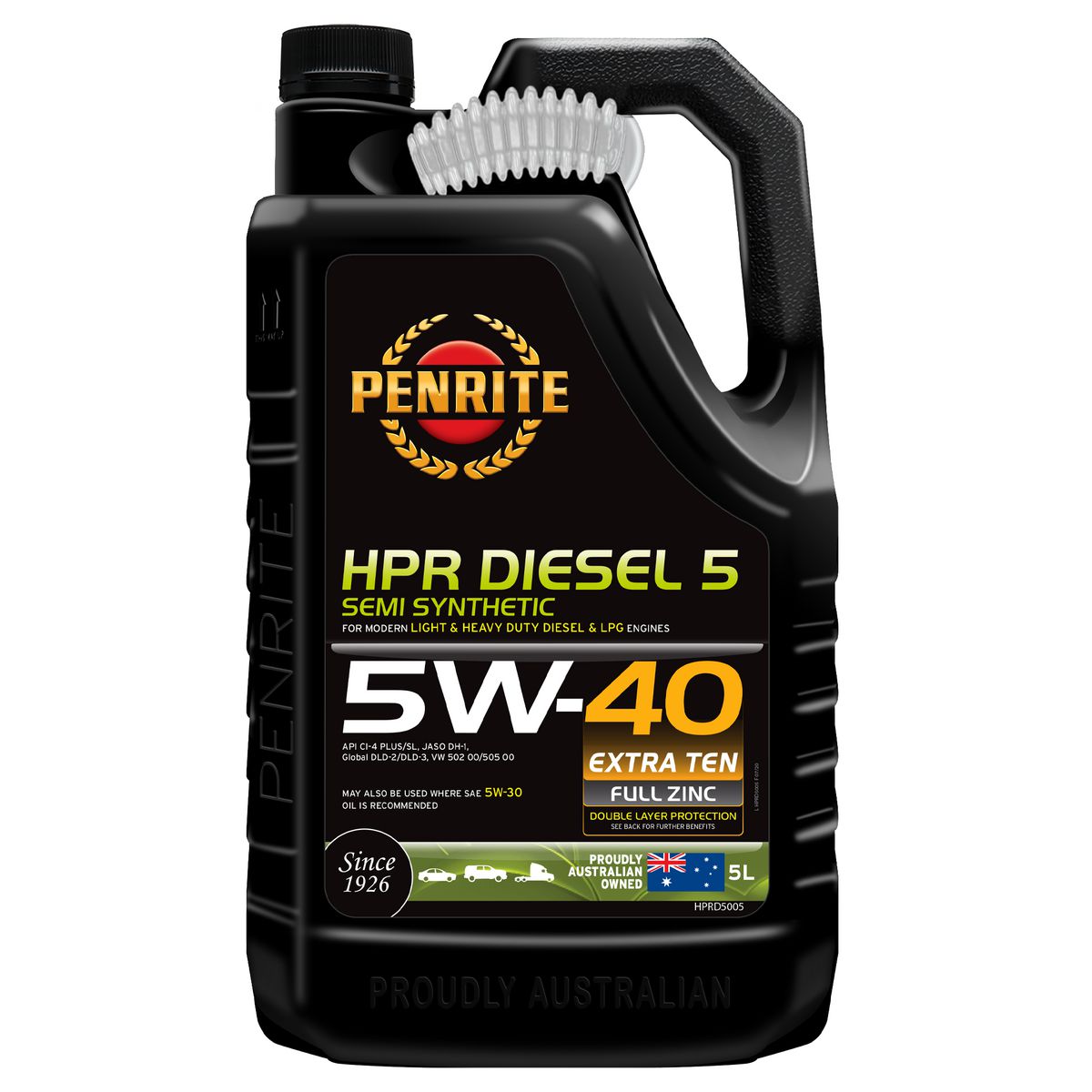 Penrite HPR Diesel 5 SAE 5W-40 Engine Oil 5L