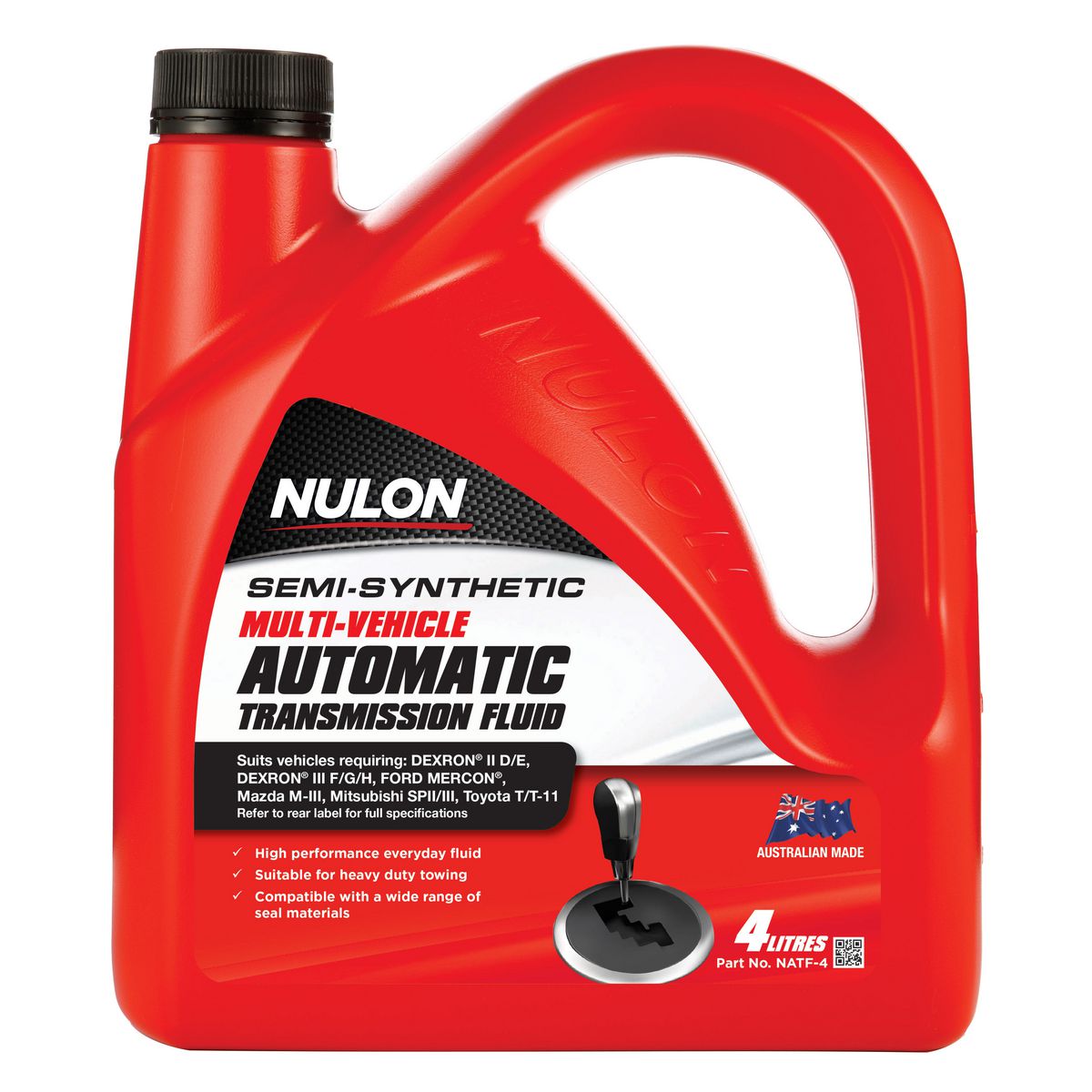 Nulon Auto Transmission Fluid 4L Semi-Synthetic NATF-4
