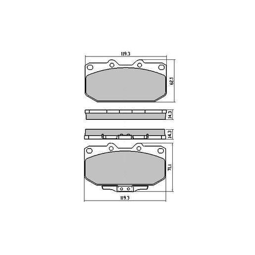 RDA GP Max Brake Pad Set Front RDB1170