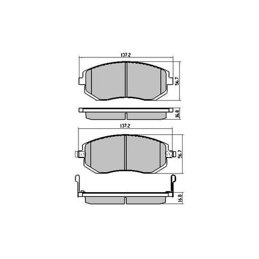 RDA GP Max Brake Pad Set Front RDB1491