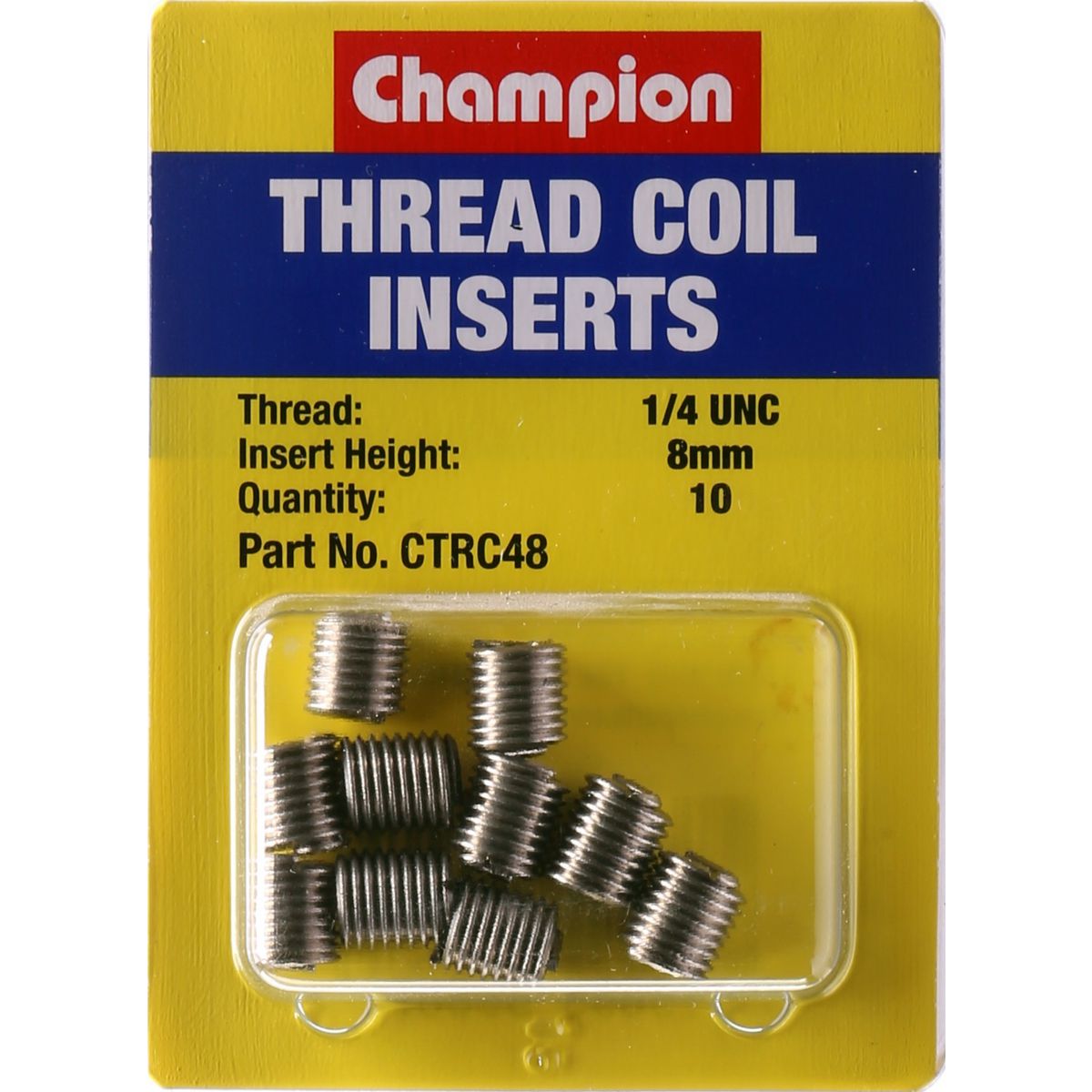 Champion Fasteners Thread Insert Refills 1/4 UNC x 8mm CTRC48