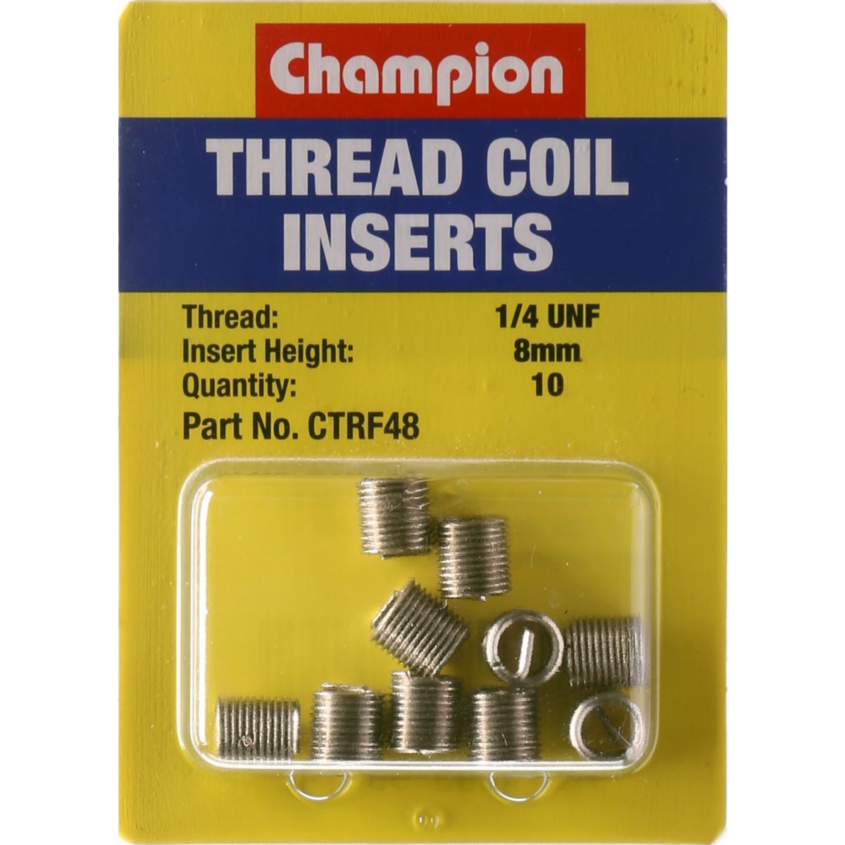 Champion Fasteners Thread Insert Refills 1/4 UNF x 8mm CTRF48