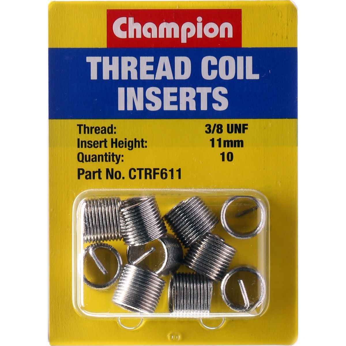 Champion Fasteners Thread Insert Refills 3/8 UNF x 11mm CTRF611