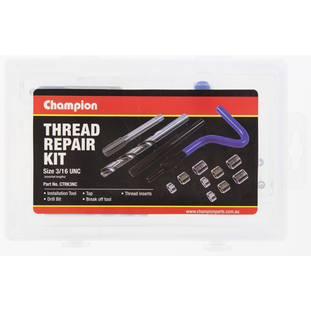 Champion Fasteners Thread Repair Kit 3/16In Unc CTRK3NC