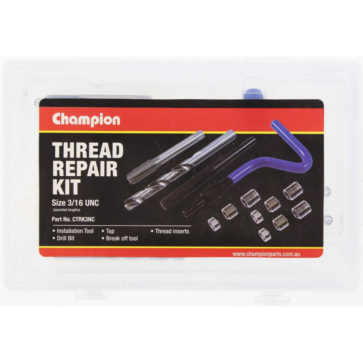 Champion Fasteners Thread Repair Kit 3/16In Unc CTRK3NC