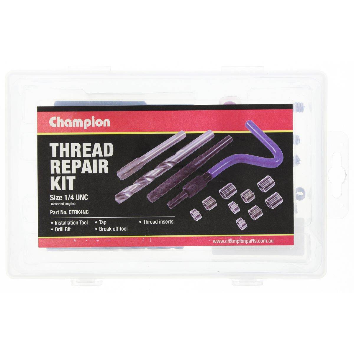Champion Fasteners Thread Repair Kit 1/4In Unc CTRK4NC