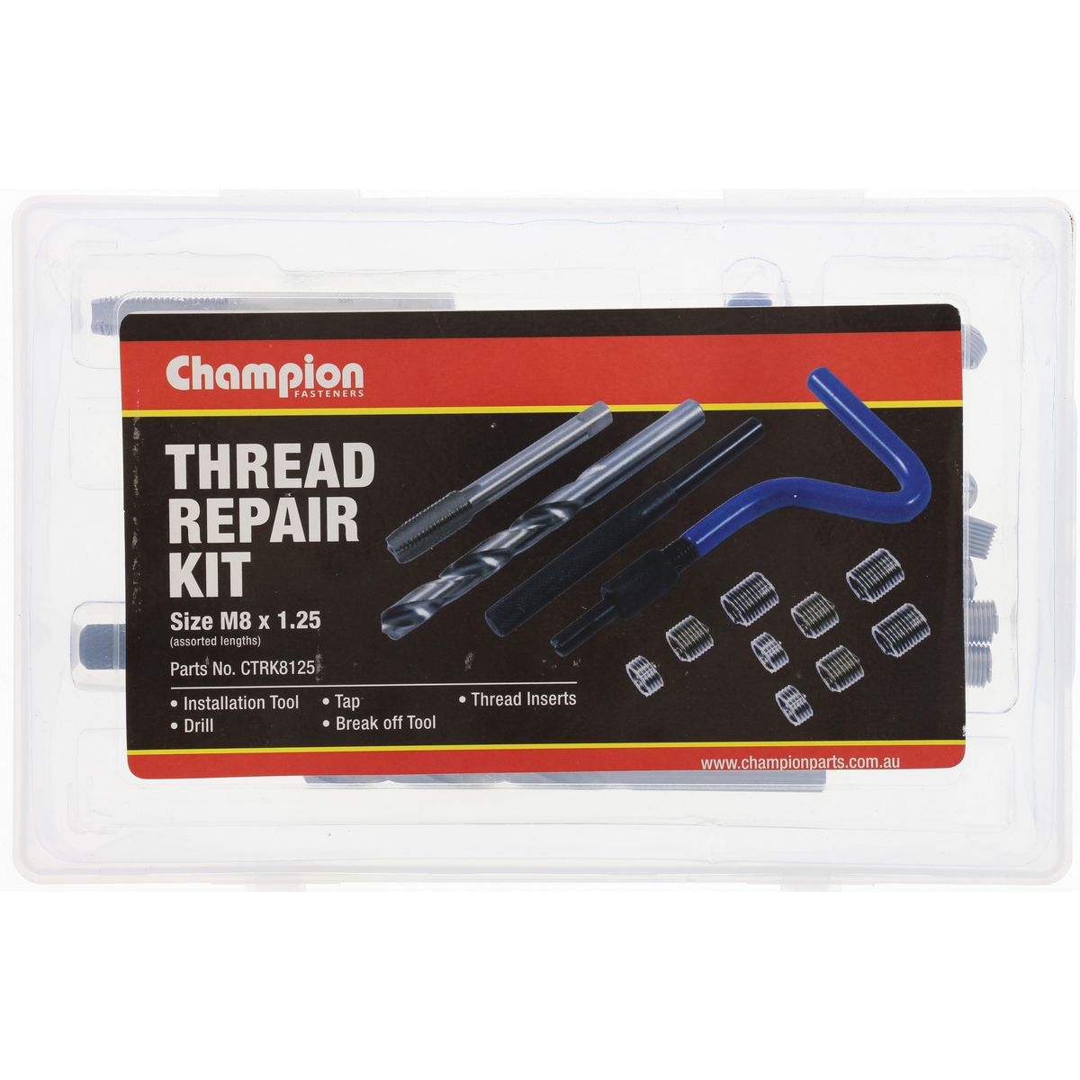 Champion Fasteners Thread Repair Kit M8 X 1.25mm CTRK8125