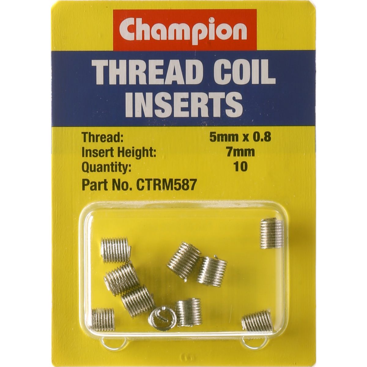Champion Fasteners Thread Insert Refills M5 X 0.8 X 7mm CTRM587