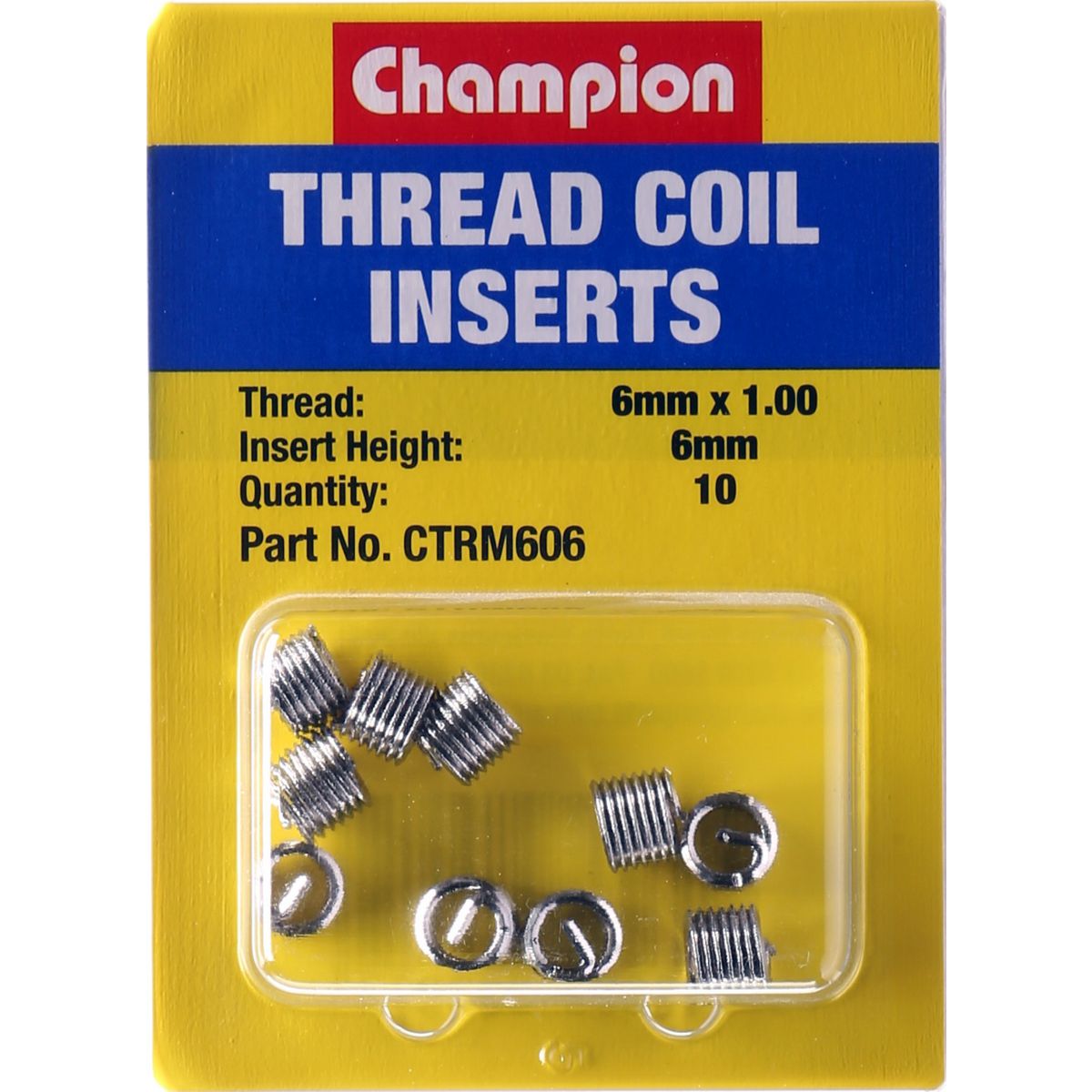 Champion Fasteners Thread Insert Refills M6 X 1.00 X 6mm CTRM606