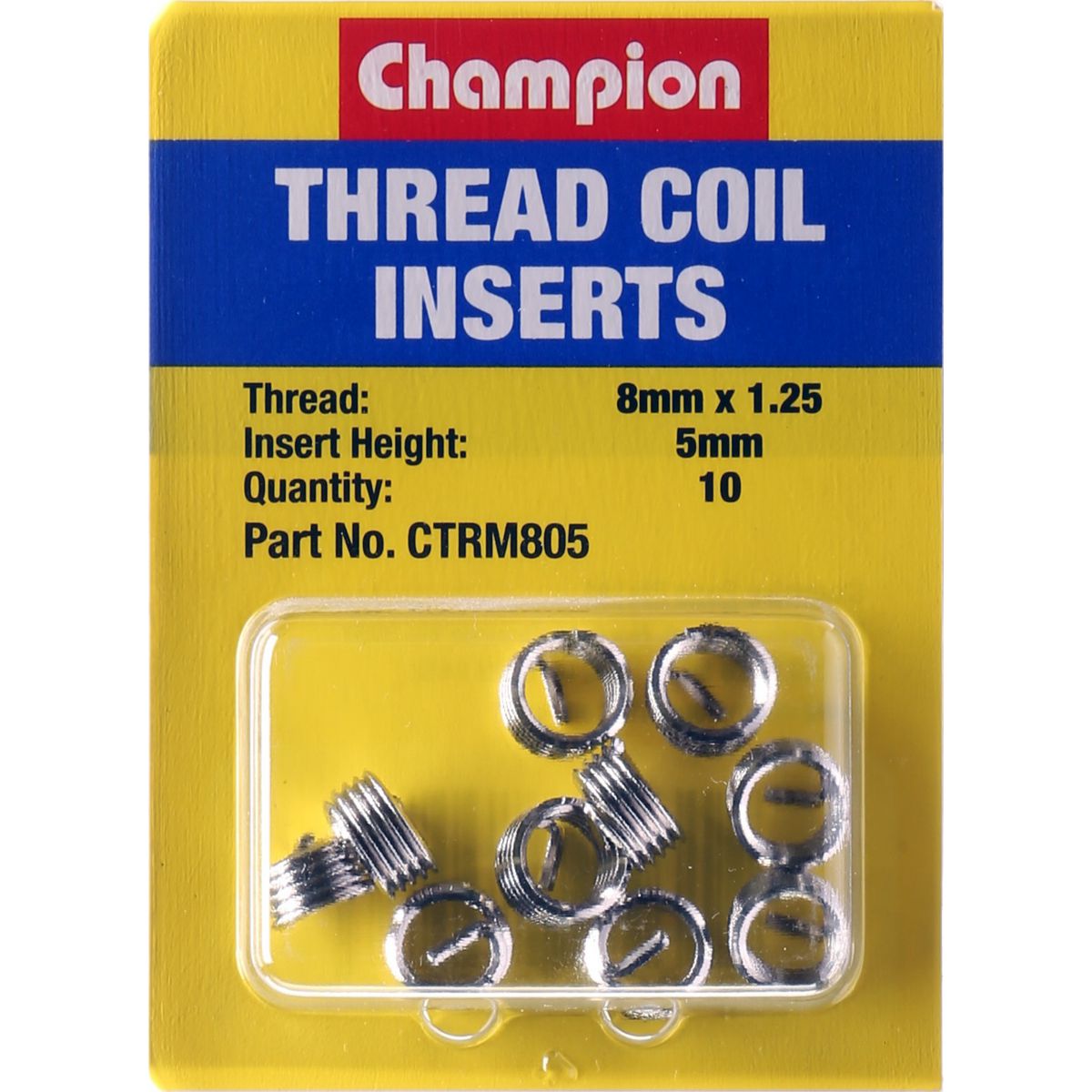 Champion Fasteners Thread Insert Refills M8 X 1.25 X 5mm CTRM805