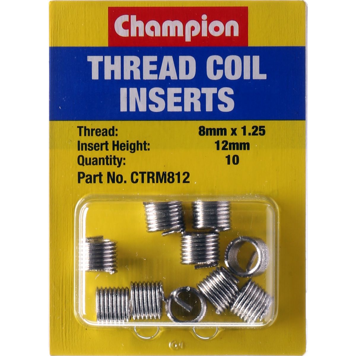 Champion Fasteners Thread Insert Refills M8 X 1.25 X 12mm CTRM812